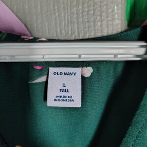 Old Navy Green Floral Dress
